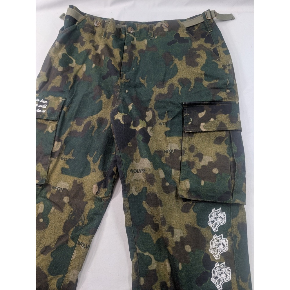 Rare Wolves Darc Sport Pants Cargo Camo Flare Leg 435/100 34x34 Ripstop